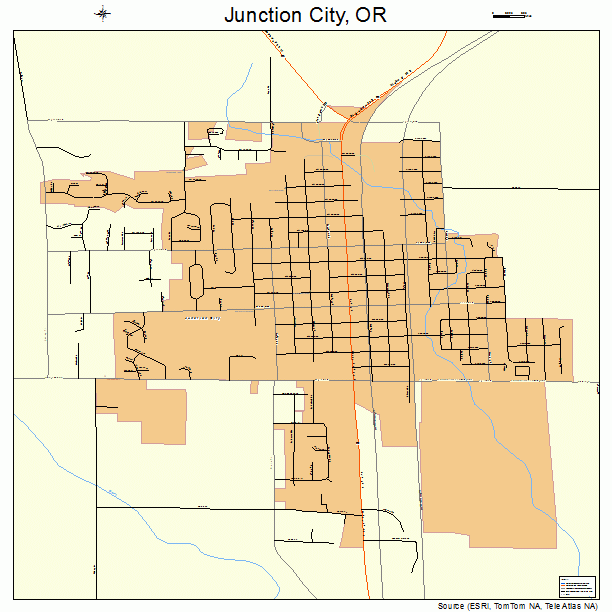 Junction City Oregon Street Map 4138000