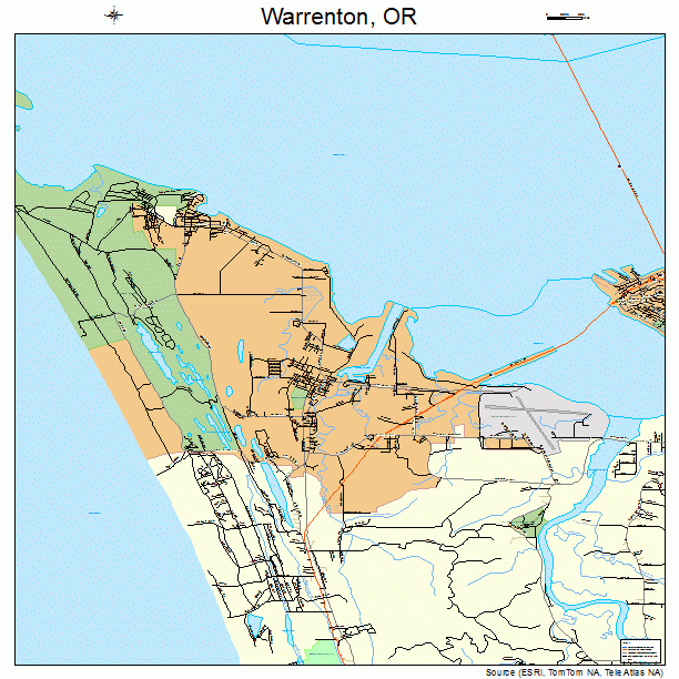 Warrenton Oregon Street Map 4178900