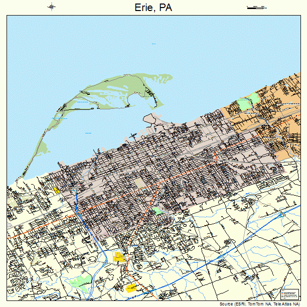 Erie Pennsylvania Street Map 4224000