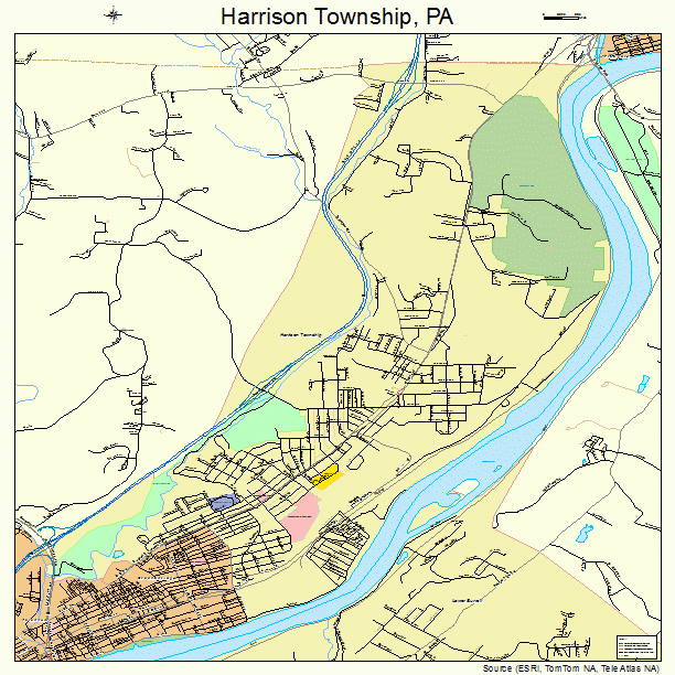 Harrison Township Pennsylvania Street Map 4232868