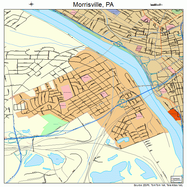 Morrisville Pennsylvania Street Map 4251144
