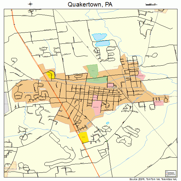 Quakertown Pennsylvania Street Map 4263048
