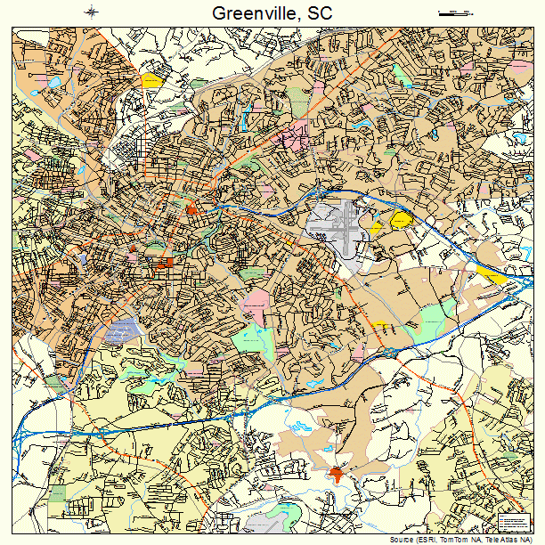 Greenville South Carolina Street Map 4530850