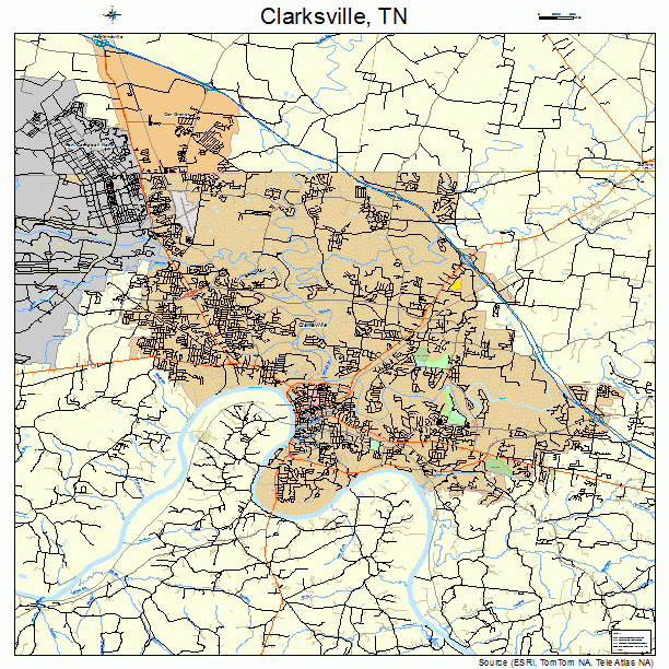 Clarksville Tennessee Street Map 4715160