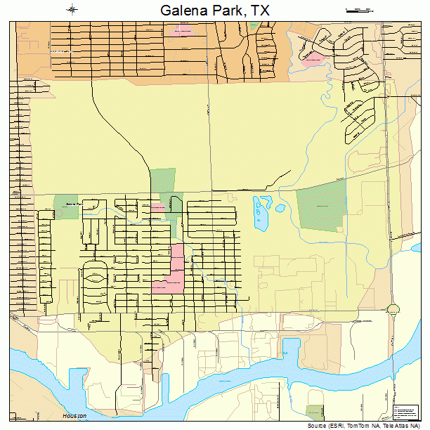 Galena Park Texas Street Map 4827996
