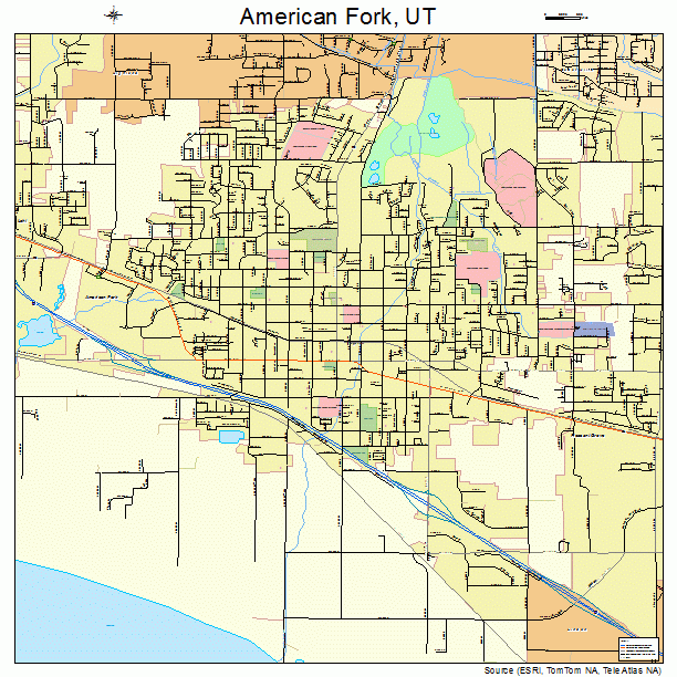 American Fork Utah Street Map 4901310