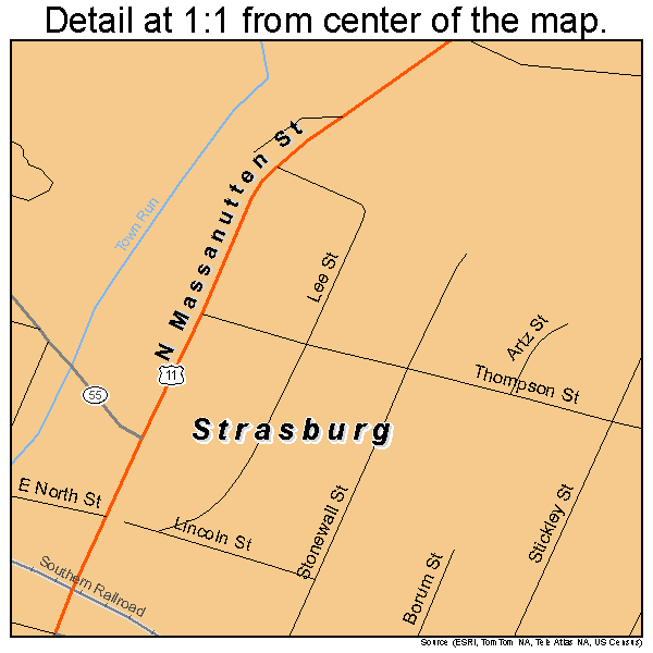 Strasburg Virginia Street Map 5176000