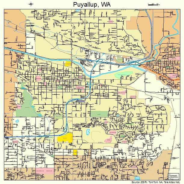 Puyallup Washington Street Map 5356695
