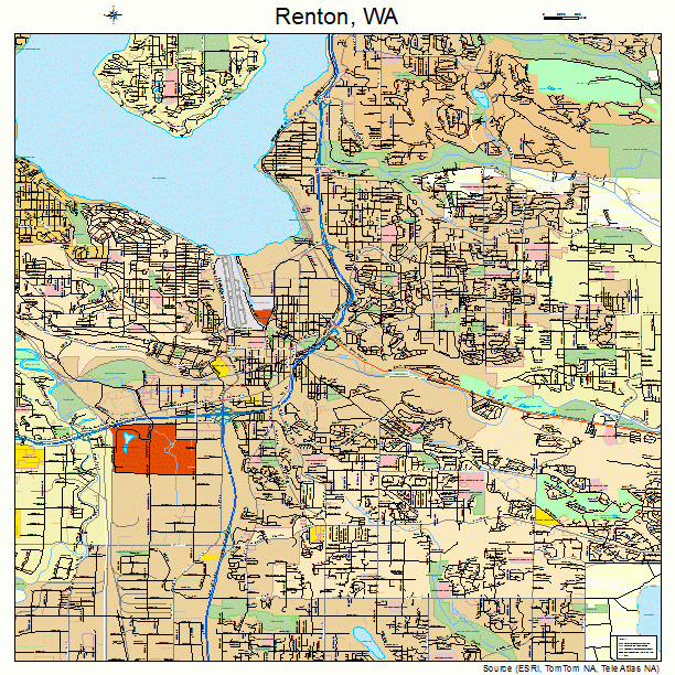 Renton Washington Street Map 5357745