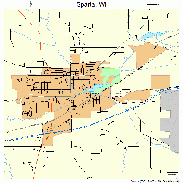 Sparta, WI street map