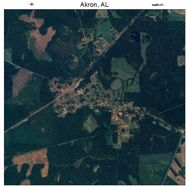 Akron, AL air photo map