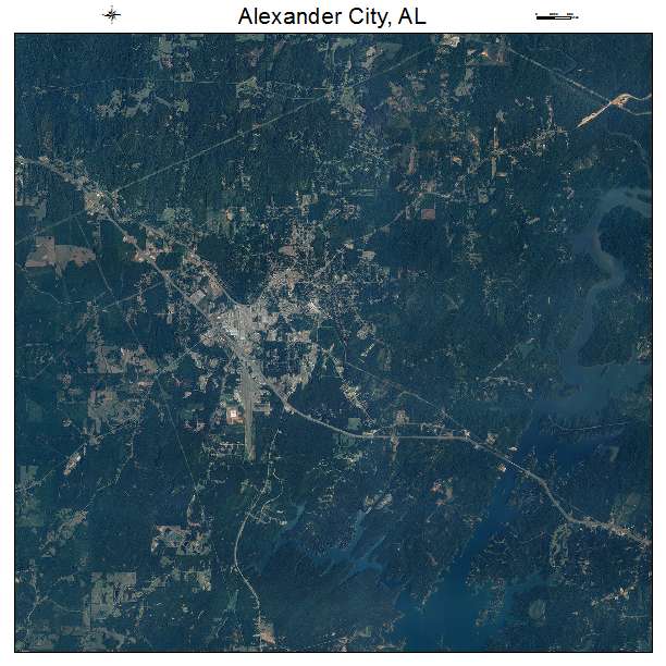 Alexander City, AL air photo map