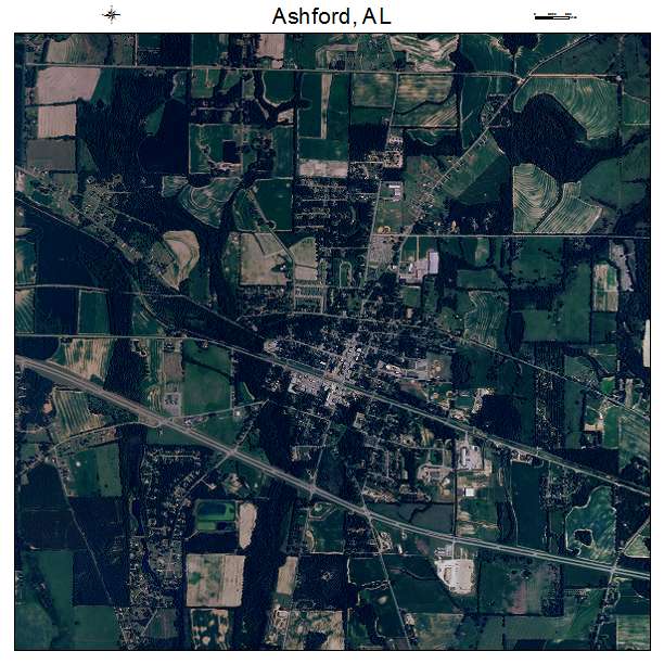 Ashford, AL air photo map