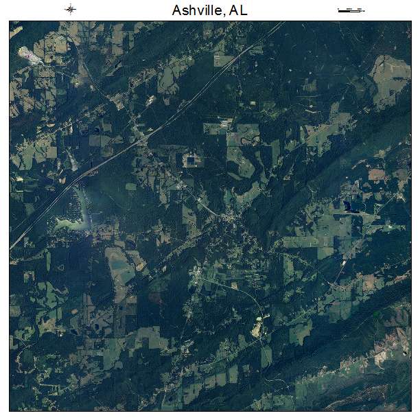 Ashville, AL air photo map