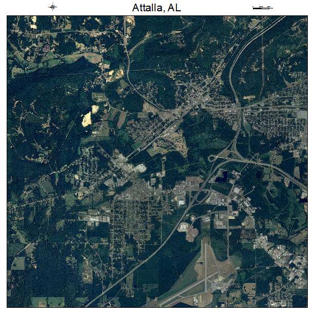 Attalla, AL air photo map