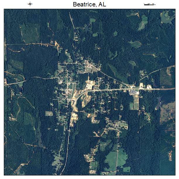 Beatrice, AL air photo map