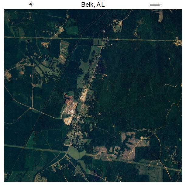 Belk, AL air photo map