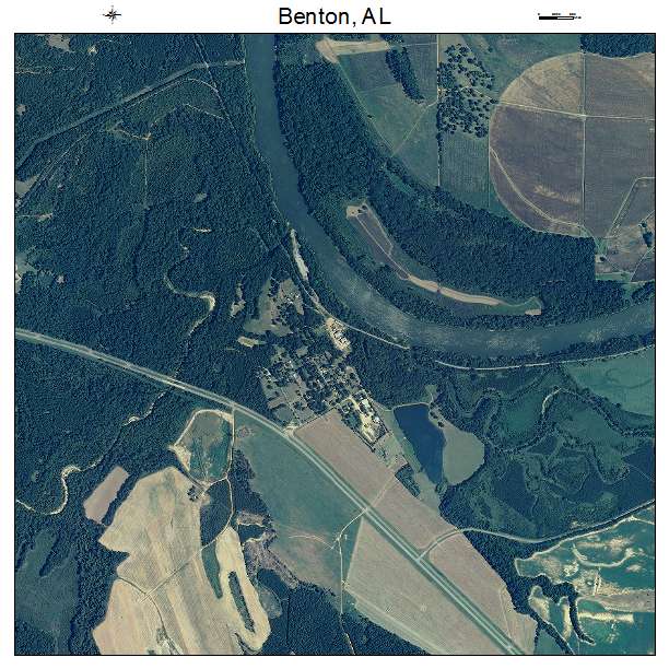 Benton, AL air photo map