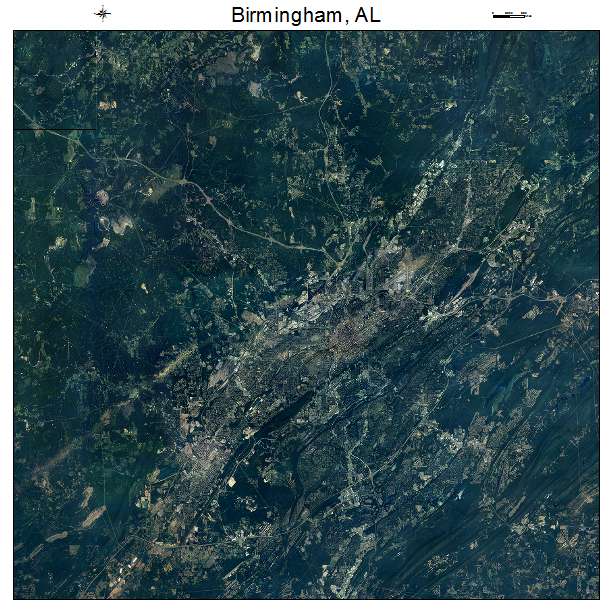 Birmingham, AL air photo map