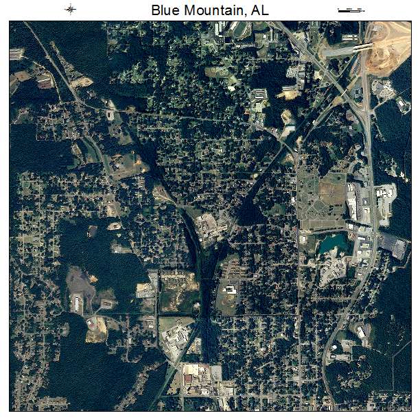 Blue Mountain, AL air photo map