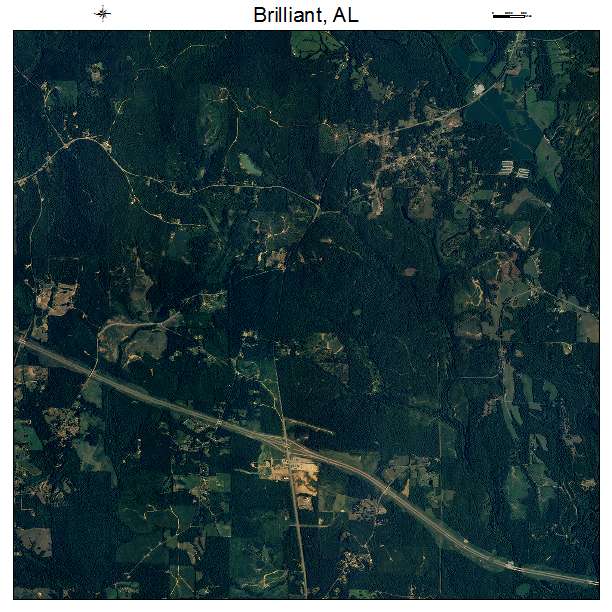 Brilliant, AL air photo map