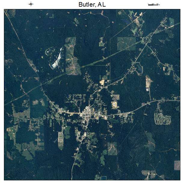 Butler, AL air photo map