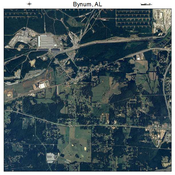 Bynum, AL air photo map