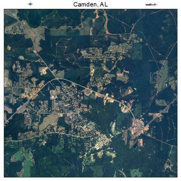 Camden, AL air photo map