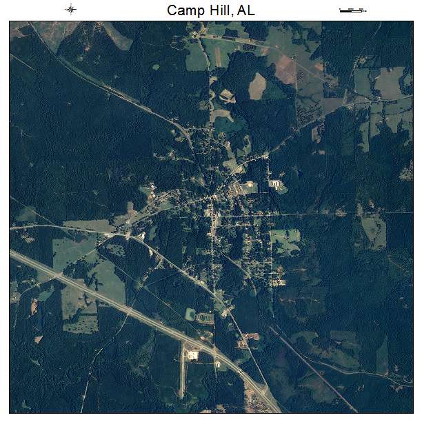 Camp Hill, AL air photo map