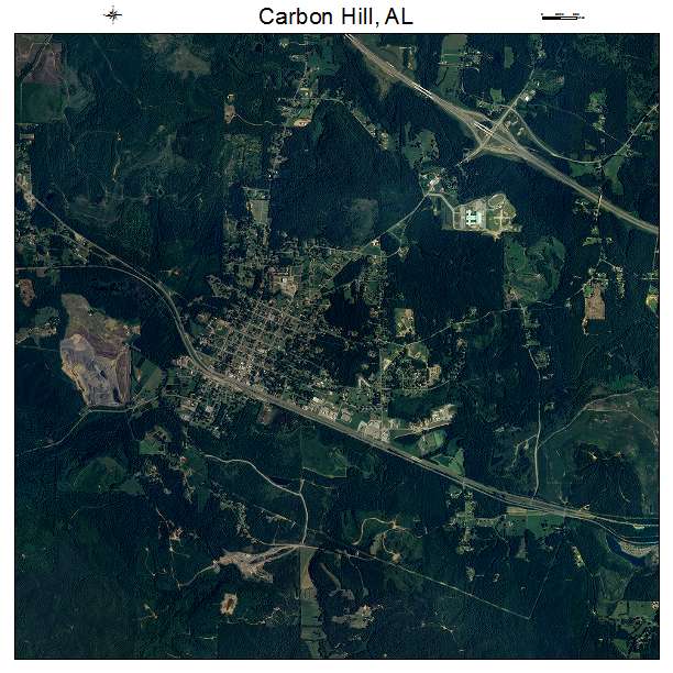 Carbon Hill, AL air photo map