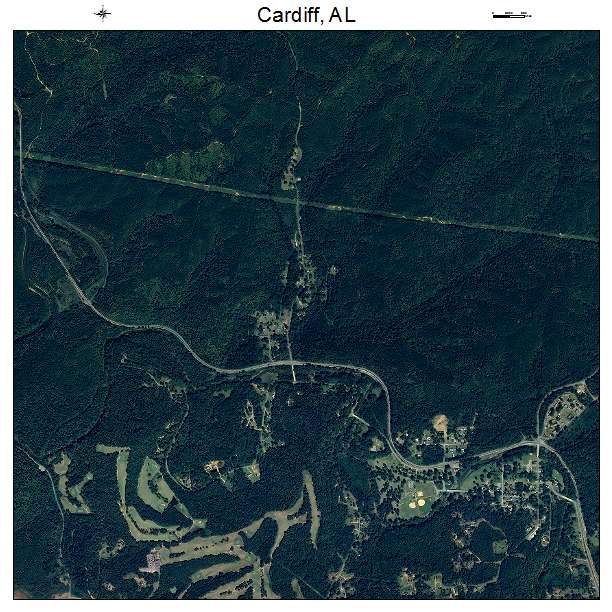 Cardiff, AL air photo map