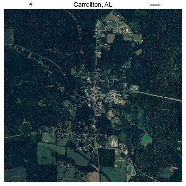 Carrollton, AL air photo map