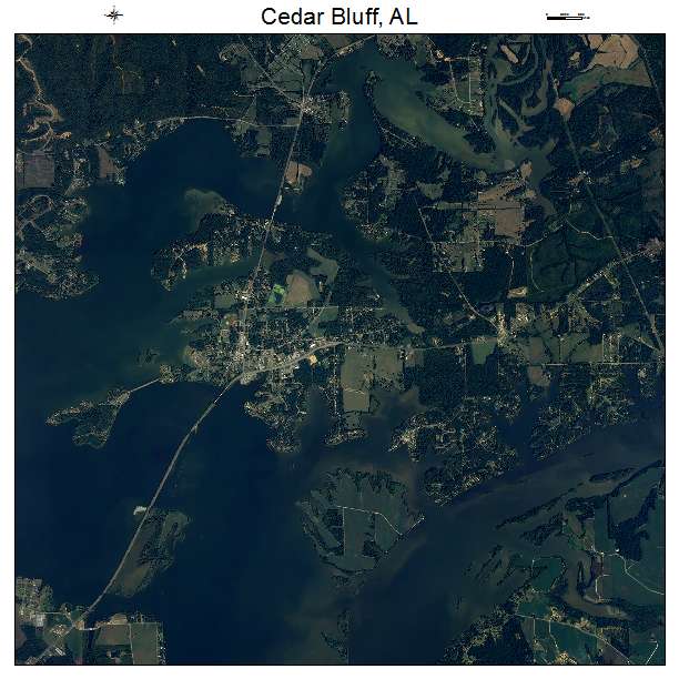 Cedar Bluff, AL air photo map