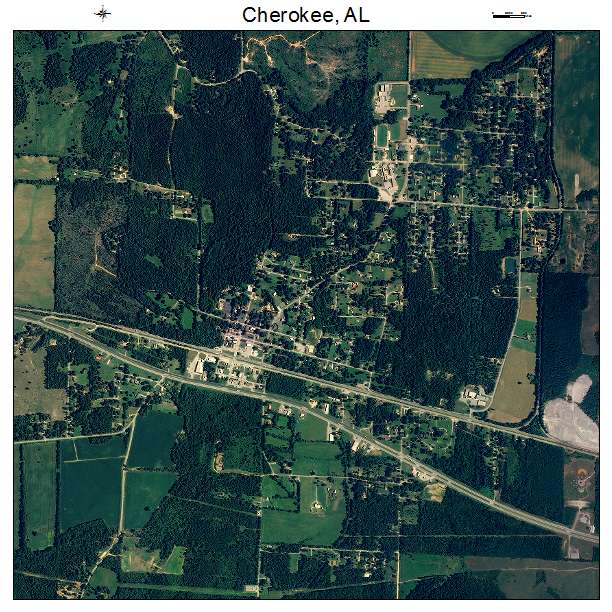 Cherokee, AL air photo map