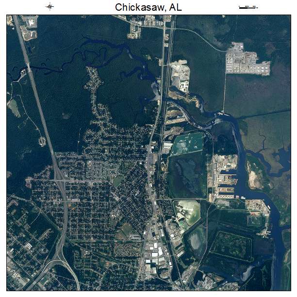 Chickasaw, AL air photo map