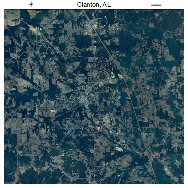 Clanton, AL air photo map