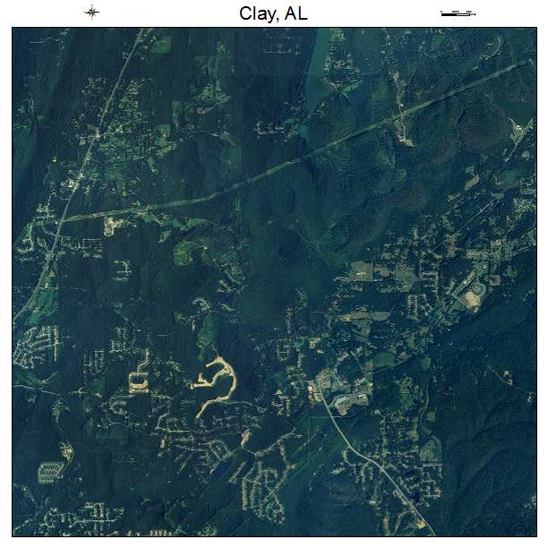Clay, AL air photo map