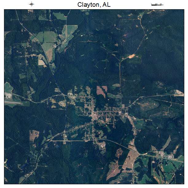 Clayton, AL air photo map