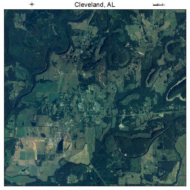 Cleveland, AL air photo map