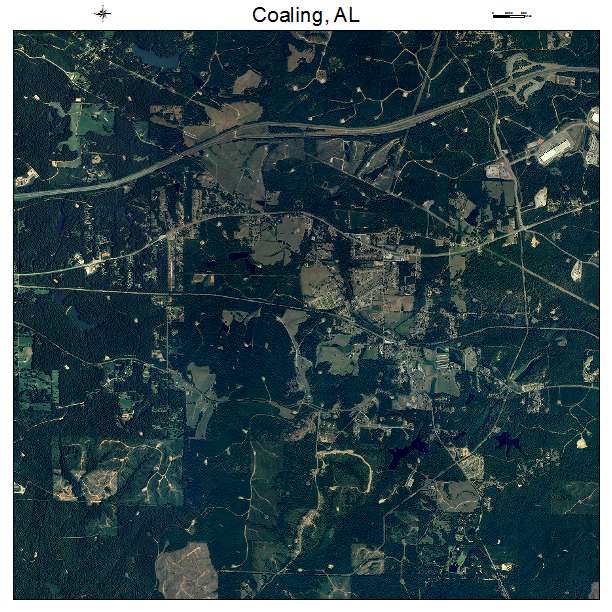 Coaling, AL air photo map
