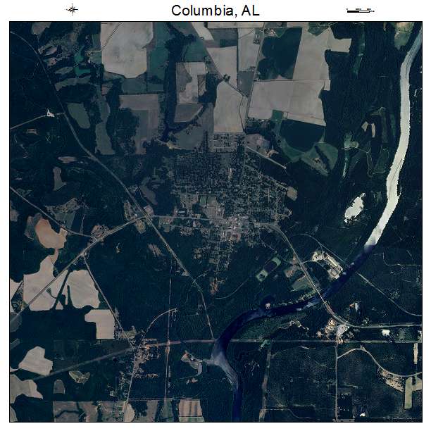 Columbia, AL air photo map