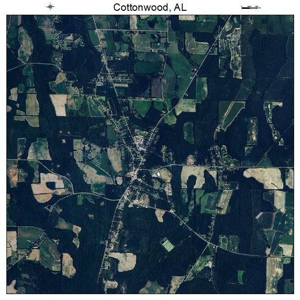 Cottonwood, AL air photo map