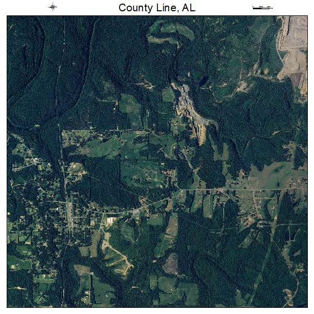 County Line, AL air photo map