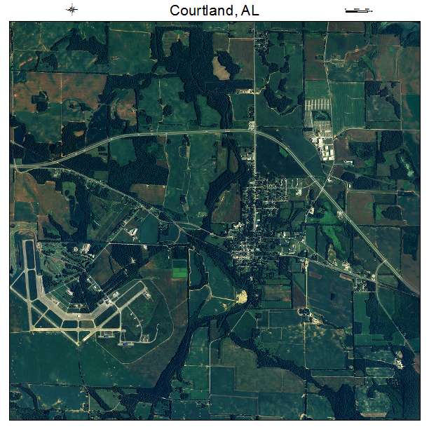 Courtland, AL air photo map
