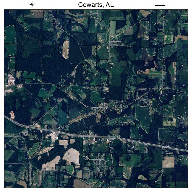Cowarts, AL air photo map