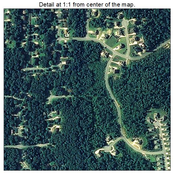 Chalkville, Alabama aerial imagery detail