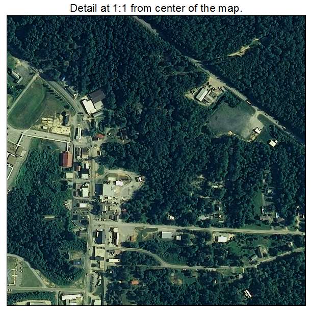 Double Springs, Alabama aerial imagery detail