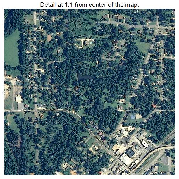 Evergreen, Alabama aerial imagery detail