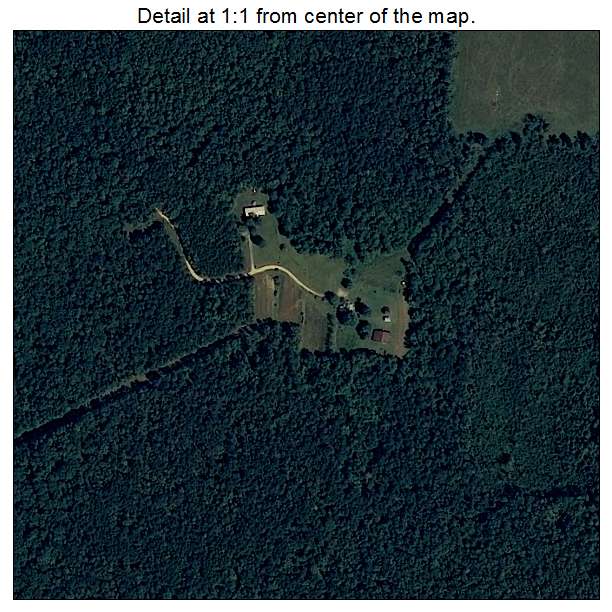 Mentone, Alabama aerial imagery detail