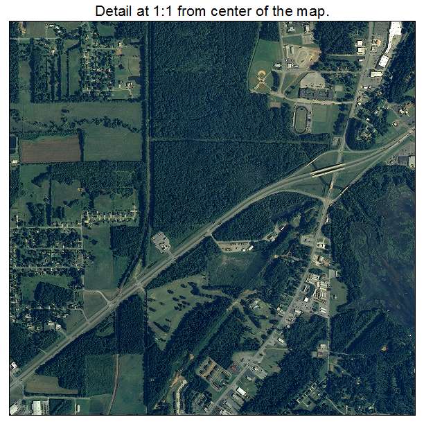 Scottsboro, Alabama aerial imagery detail